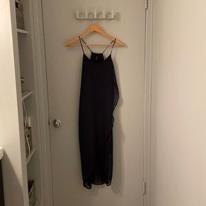 H&M navy midi dress